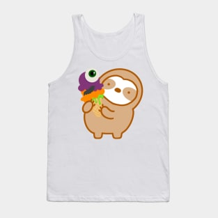 Cute Halloween Eye Scream Ice Cream Sloth Tank Top